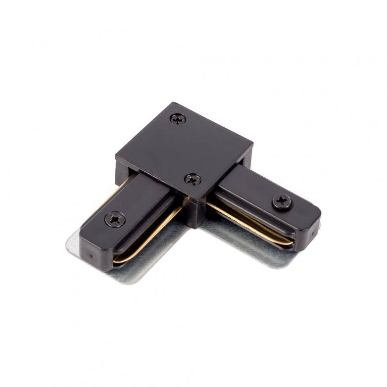 Conector emenda em "L" Preto para Trilho de Spot
