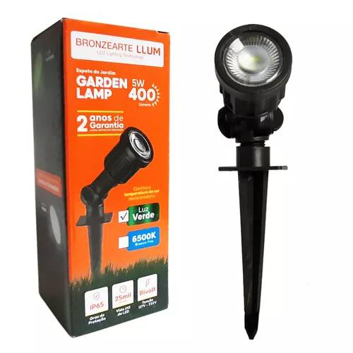 Espeto Jardim Led 7W Luz Verde