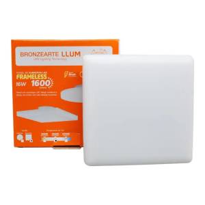 Painel Plafon Led De Sobrepor Frameless 16W Quadrado 4000K